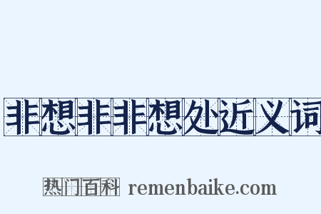 非想非非想处近义词是什么意思的图片